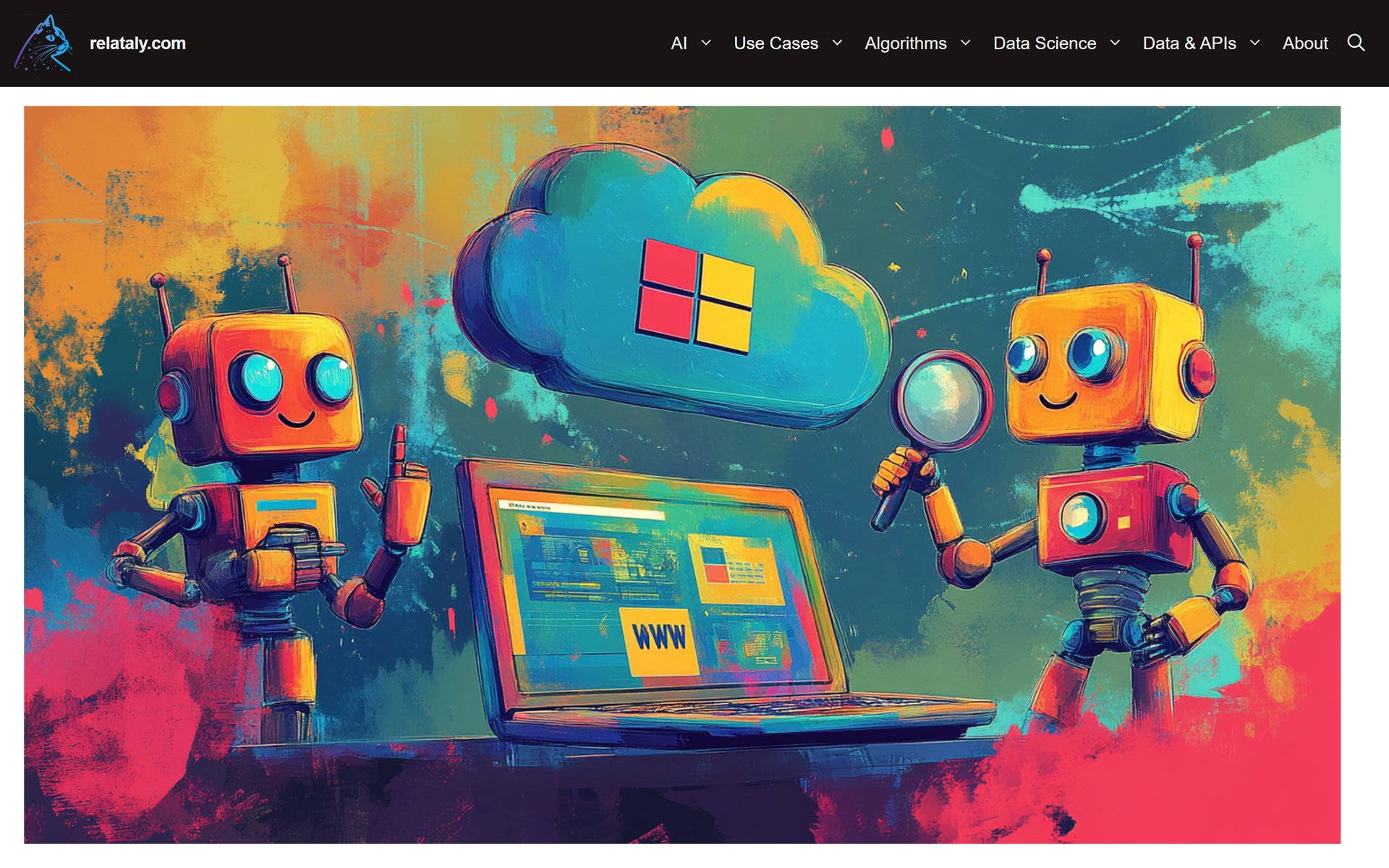 Relataly article page with AI-themed illustration